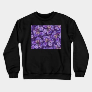 Iris watercolor pattern Crewneck Sweatshirt